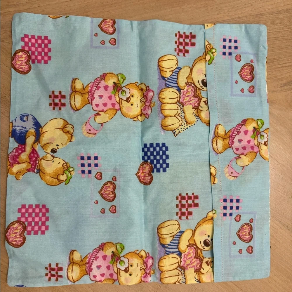Handmade Patchwork Baby Quilt/Comforter - Vintage Print Fabric - 45”x45”